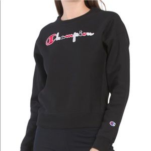 New black champion reverse weave crewneck S
